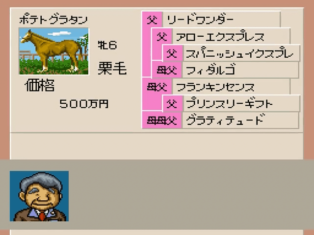 Derby Stallion II screenshot 5 for Super Famicom